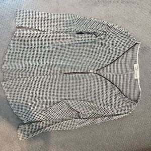 Gray and Black Button-Up Cardigan